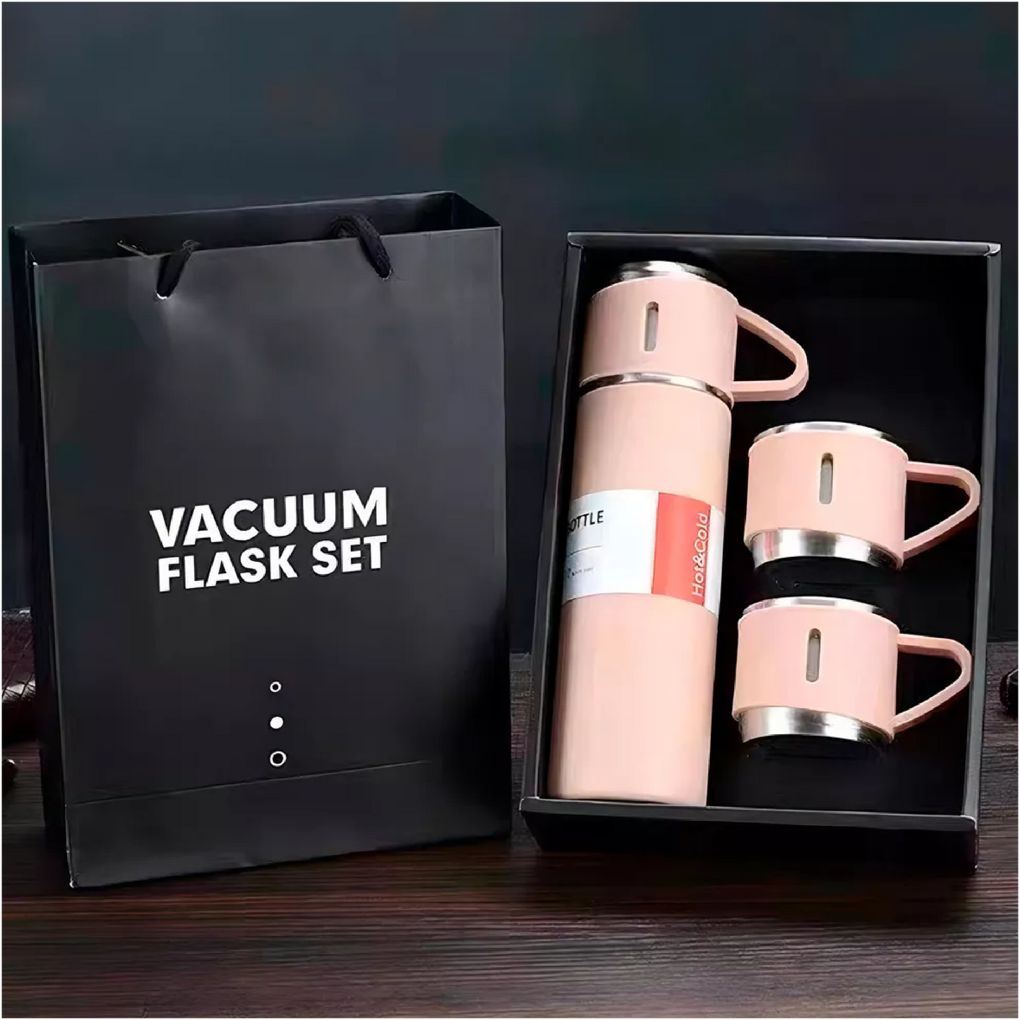 No más bebidas frías o calientes cuando no deben serlo. La solución está en tus manos. TERMO QUE TE INCLUYE 3 TAZAS DE ACERO